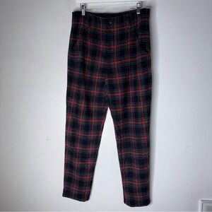 Pendleton Wool Plaid Straight Leg Pants Size 12 Made In The USA